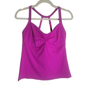 Title Nine Tankini Swimwear Top Women's Size 36D Hot Pink Outdoor Summer Beach